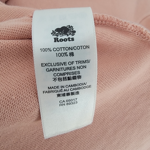 Roots Peach Pullover Hoodie L - Picture 5 of 5